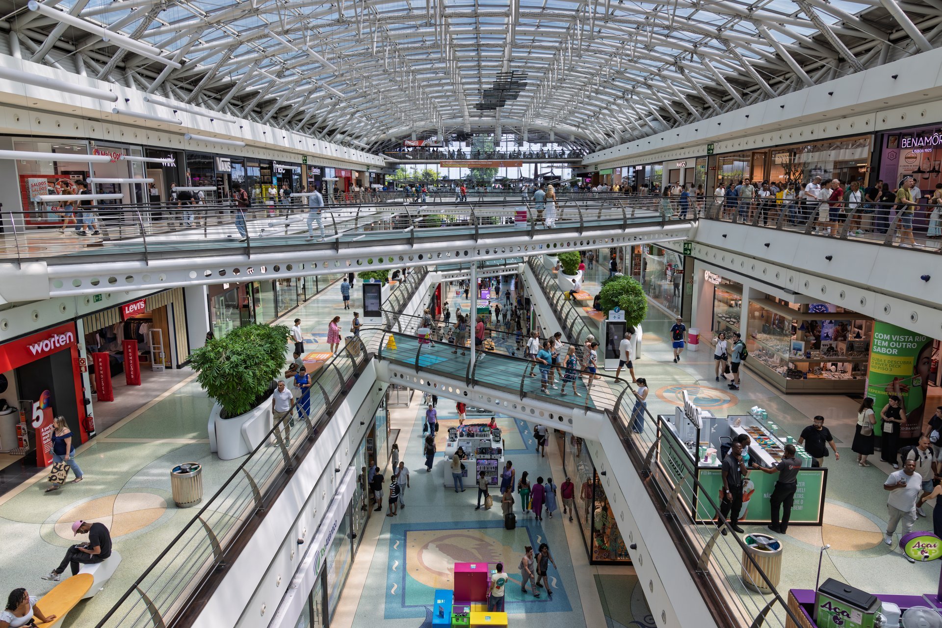 Retail shopping mall interior